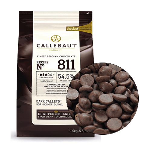 Темный шоколад Callebaut 54,5% (3 капли) для торта, ганаша, крема, украшения, выравнивания, покрытия торта, подтеков