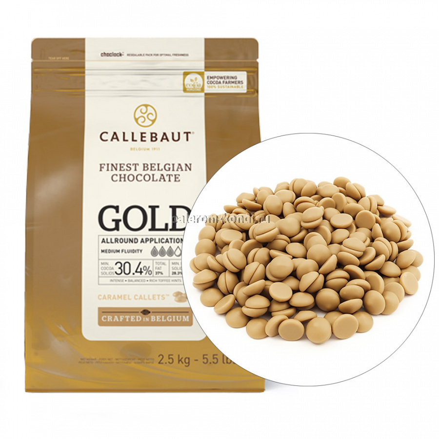 Купить шоколад карамельный Callebaut Gold бельгийский для торта, ганаша, крема, украшения, выравнивания, покрытия торта, подтеков, кексов, украшения, бисквитного торта, клубники, букв, низкие цены с доставкой Шоколад карамельный Callebaut Gold 30,4%